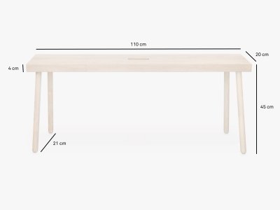 Product dimensions bench BAENKK